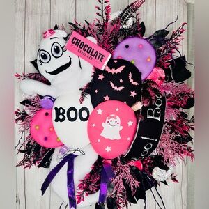 Ghost Girl Halloween Wreath